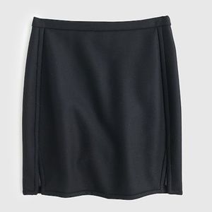 J Crew black wool mini skirt